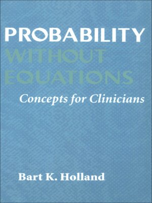 cover image of Probability without Equations